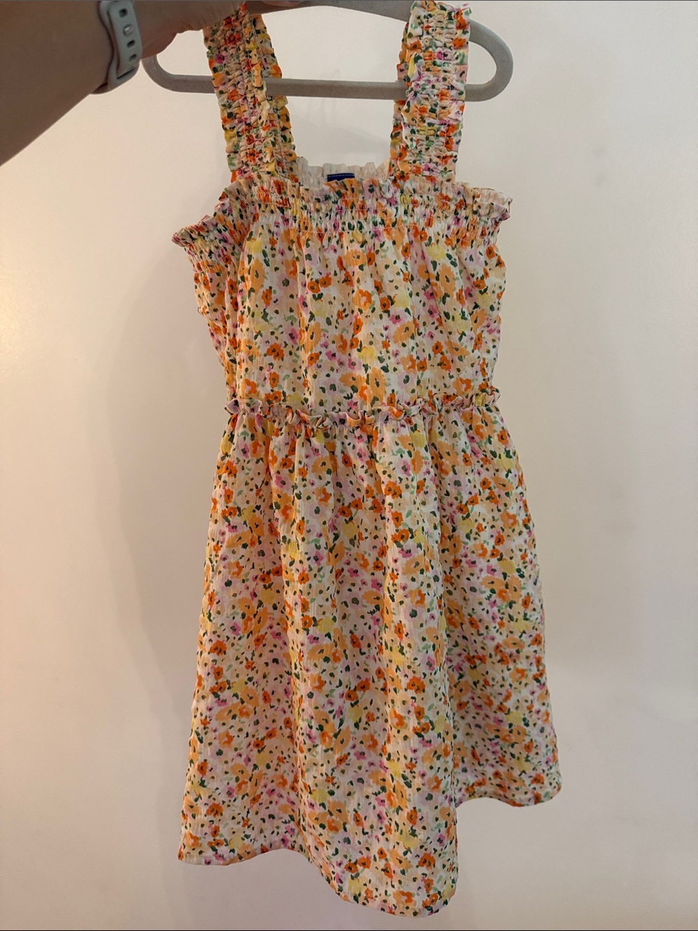 Worn Once! ✨ Girls Floral Sundress - Orange Multi • 4T